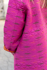 Saree quilted coat