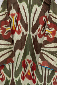 Ikat silk reversible jacket