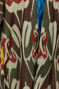 Ikat silk reversible jacket