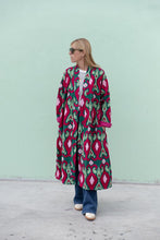 Load image into Gallery viewer, Capri cotton embroidery ikat kimono
