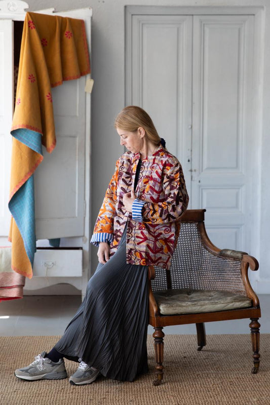 Old Kantha embroidered jacket