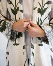 Load image into Gallery viewer, Block print reversible quilted kimono
