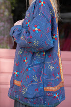 Load image into Gallery viewer, Reversible embroidered old kantha kimono
