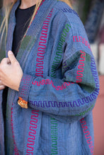 Load image into Gallery viewer, Reversible embroidered old kantha kimono
