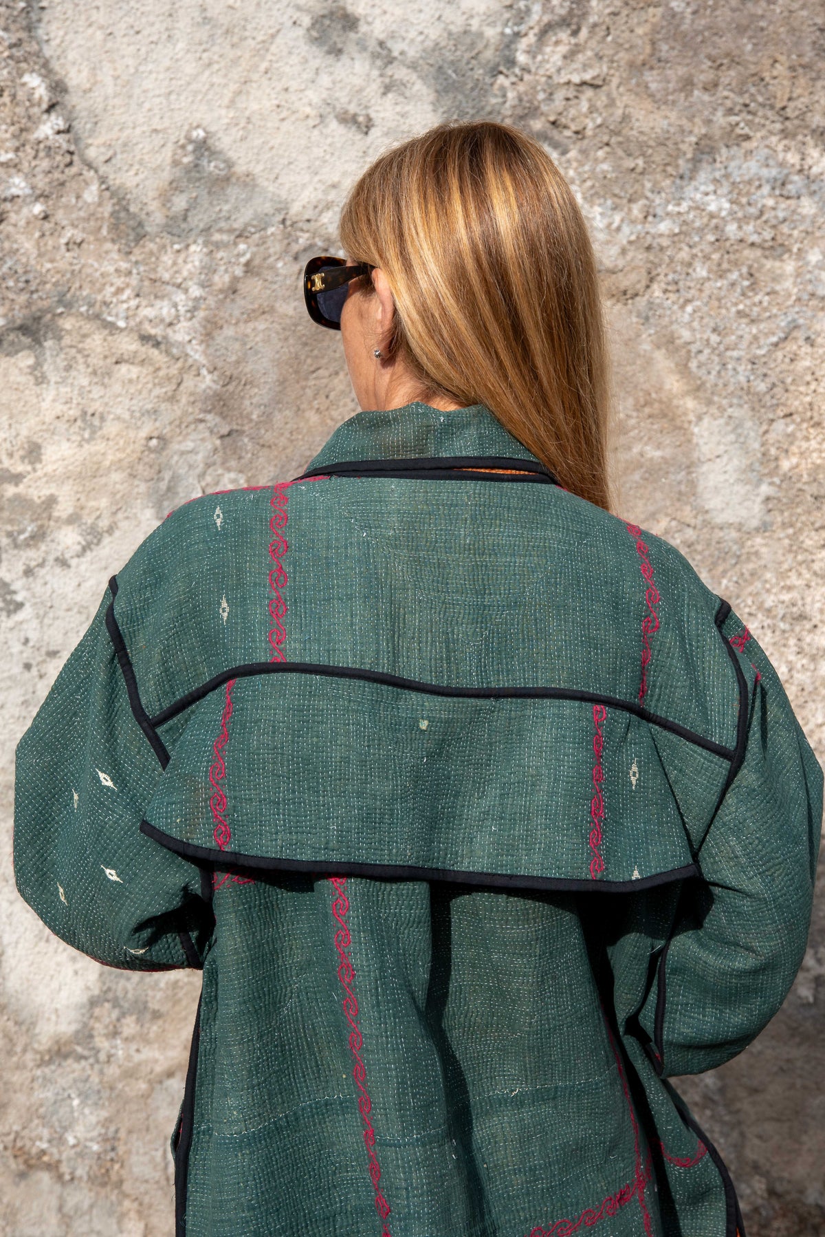 Old Kantha Trench Coat