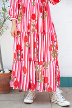Load image into Gallery viewer, Loretta Stripes Red Dress
