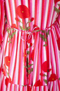 Loretta Stripes Red Dress