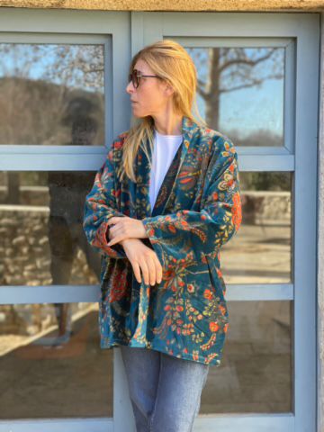 Velvet Kimono Short