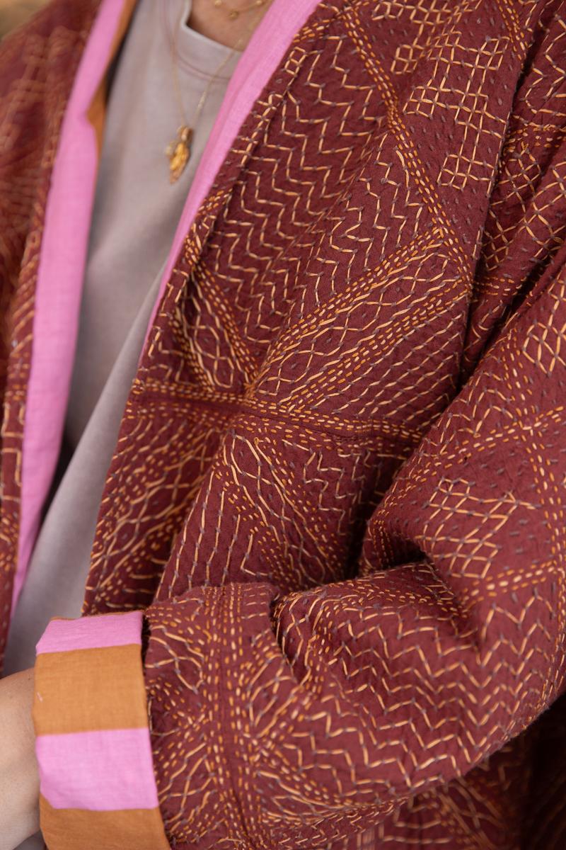 Old kantha embroidered jacket