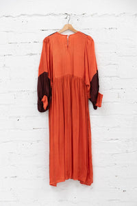 Juliana Orange & Brown Dress