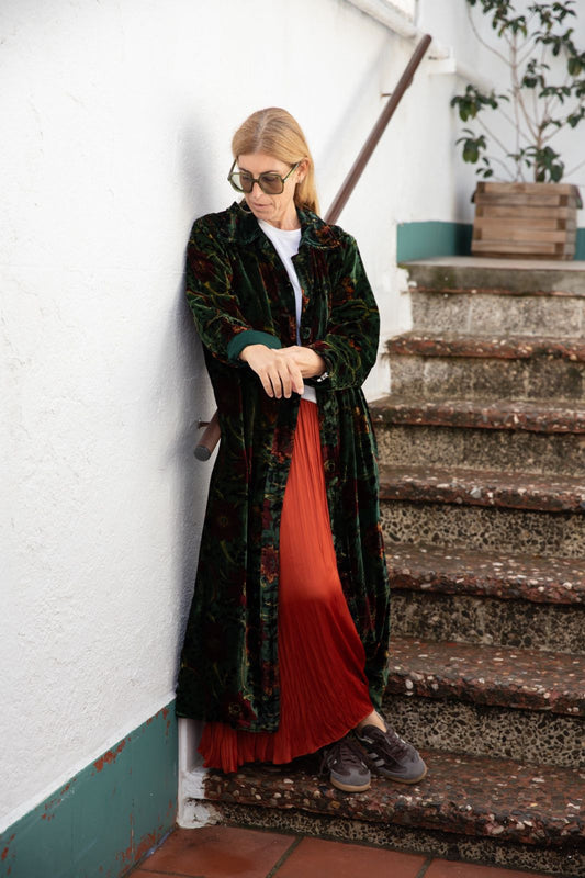 Meera Silk Velvet Coat