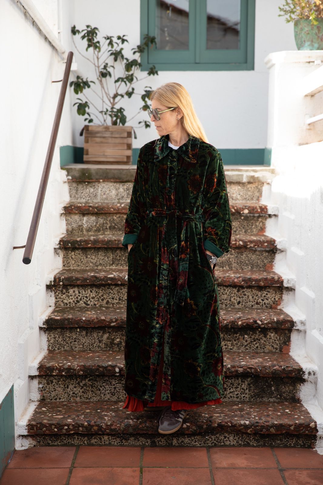 Meera Silk Velvet Coat