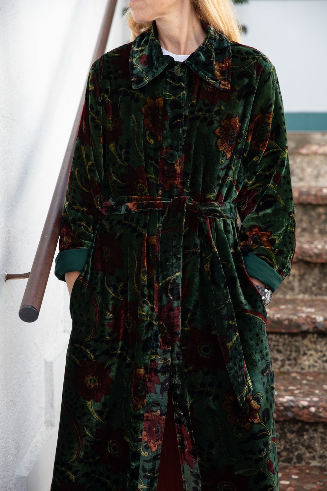 Meera Silk Velvet Coat