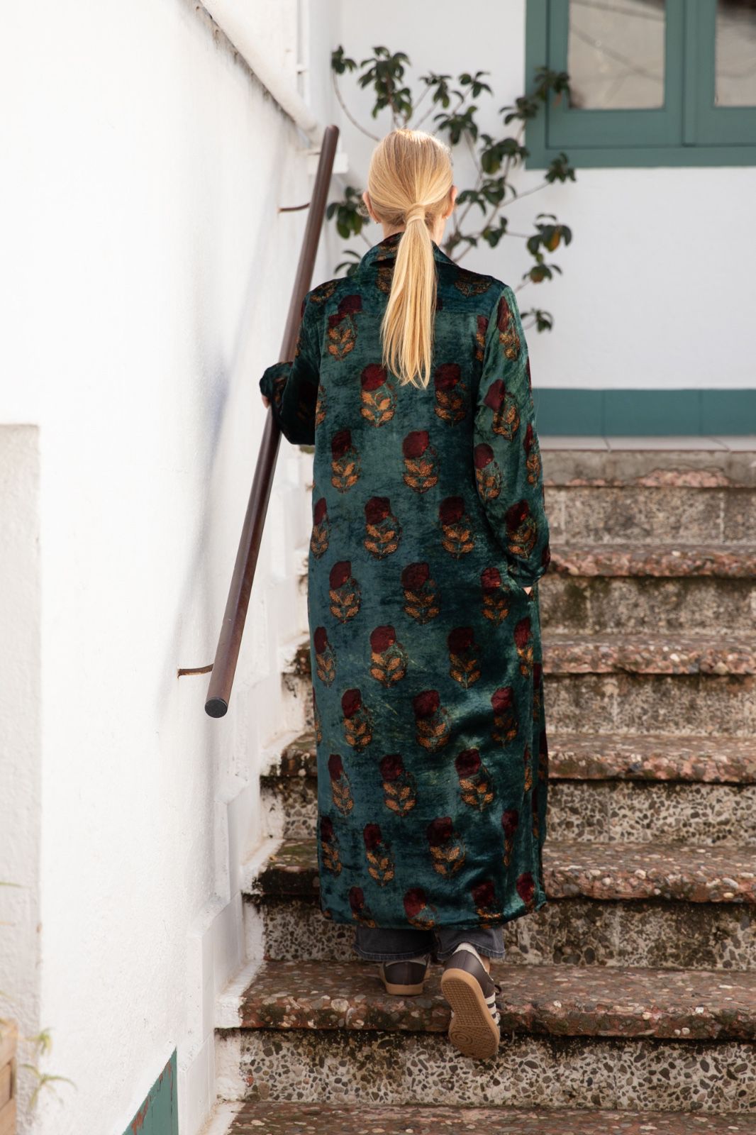 Meera Silk Velvet Coat