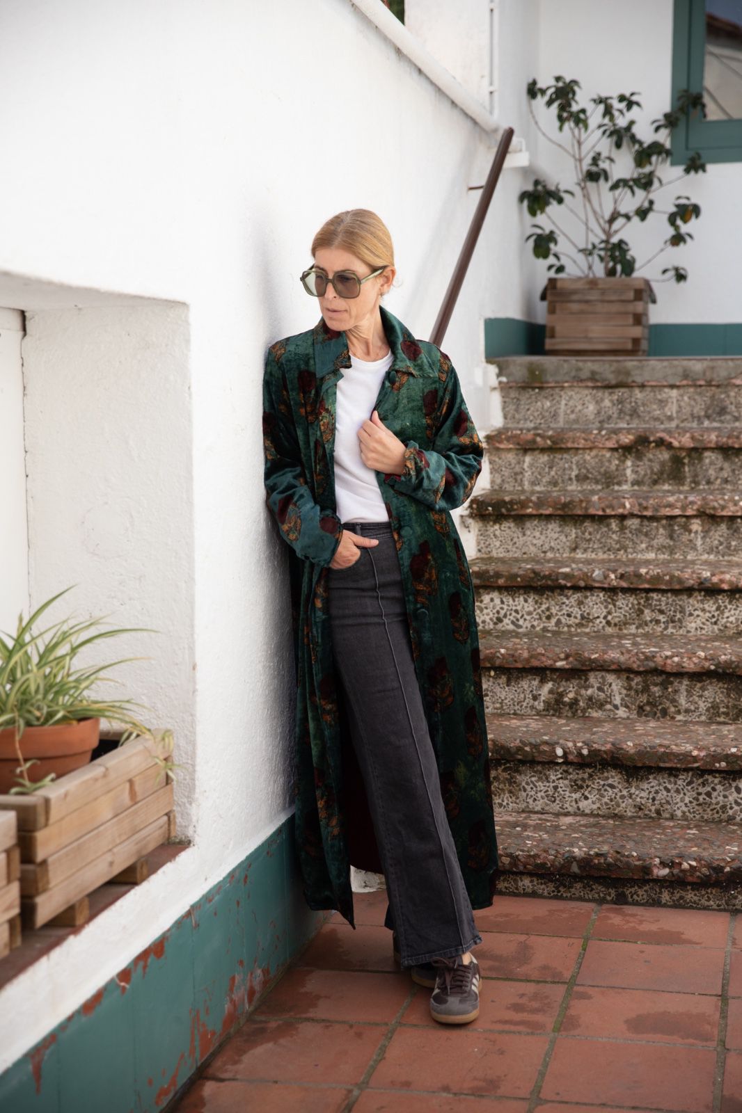 Meera Silk Velvet Coat