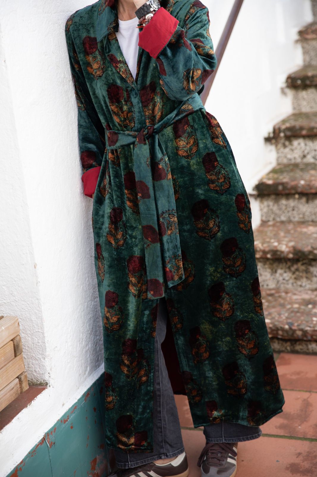 Meera Silk Velvet Coat