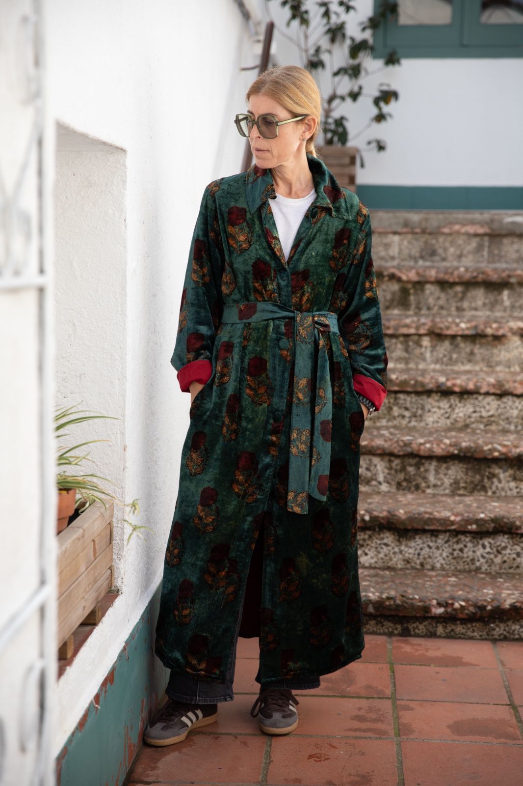 Meera Silk Velvet Coat