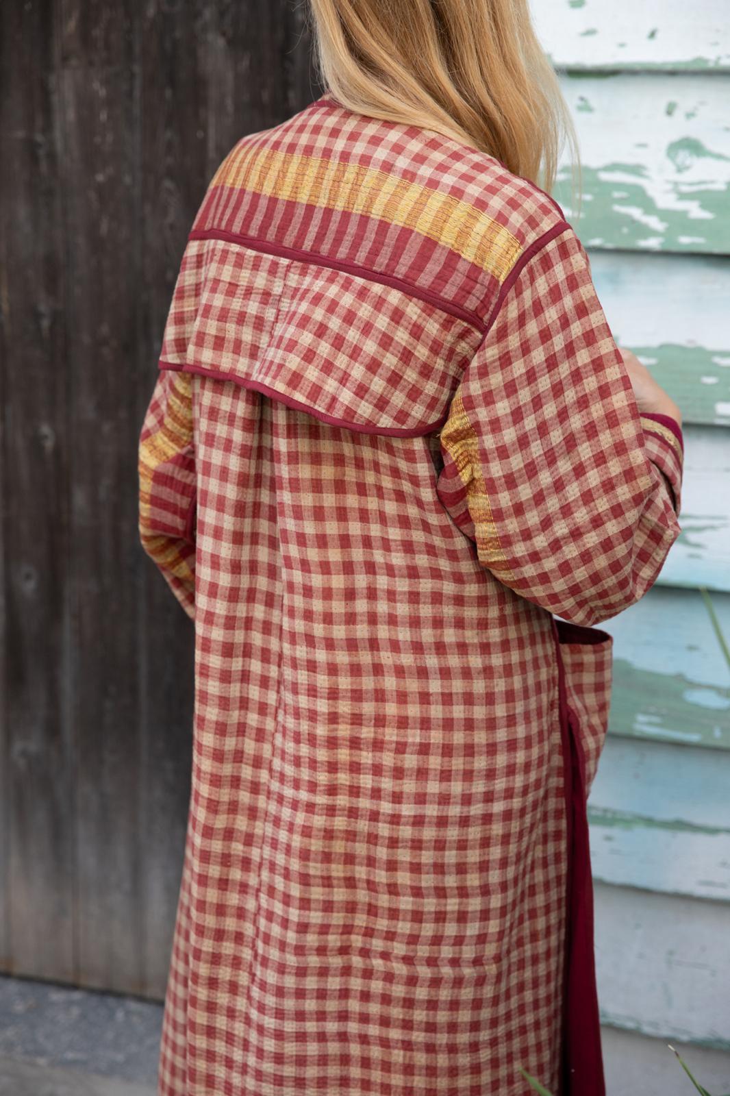 Old Kantha Trench Coat