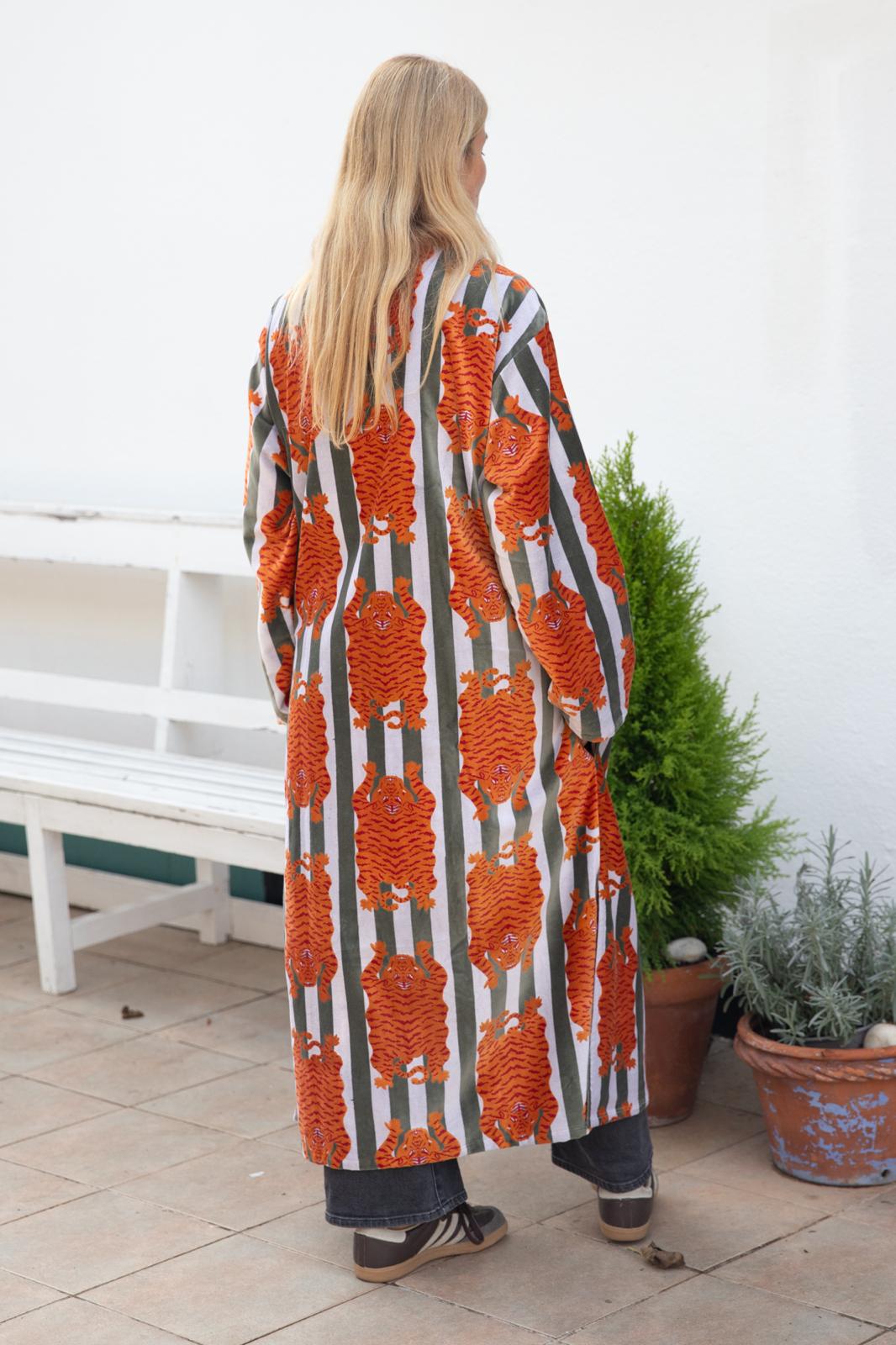 Velvet Jacket Stripes & Tiger