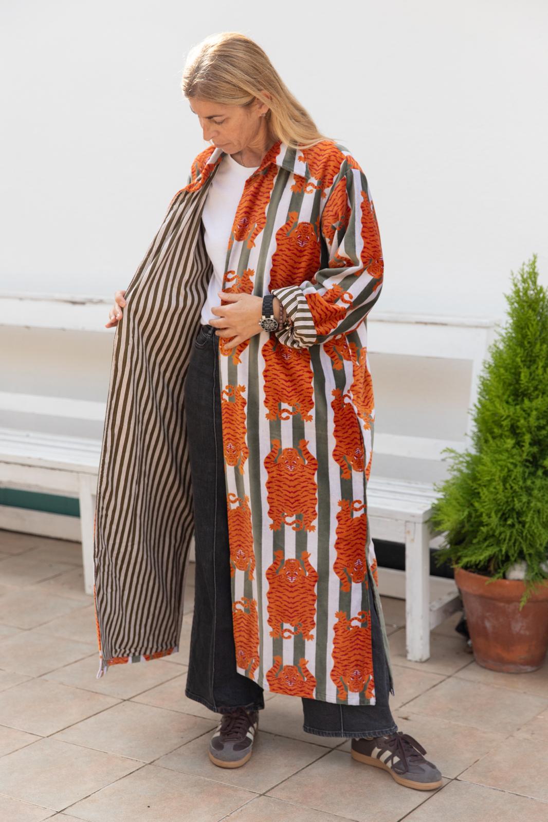 Velvet Jacket Stripes & Tiger