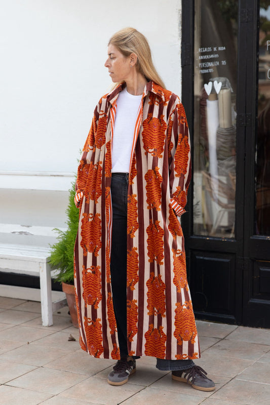 Velvet Jacket Stripes & Tiger