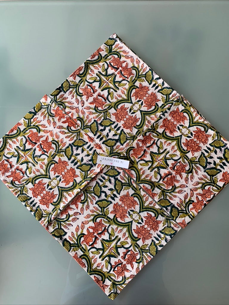 Block Print Napkins - Sanjanaandme 