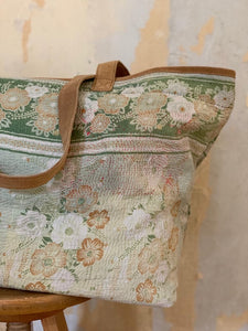 Vintage kantha shopping Bag