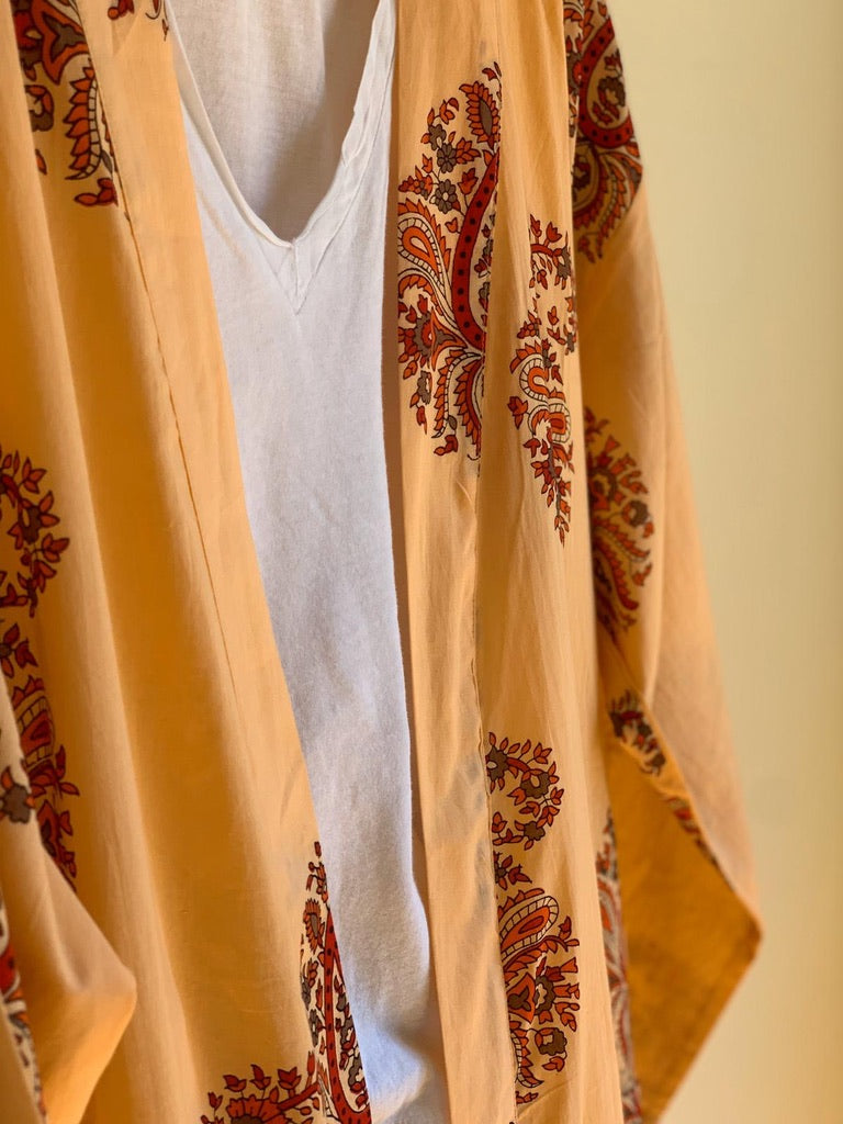 Block Print Kimono - Sanjanaandme 