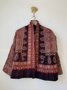 Short Kantha Kimono Jacket