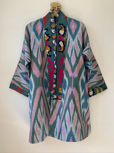 Vintage Kimono Ikat with Suzani