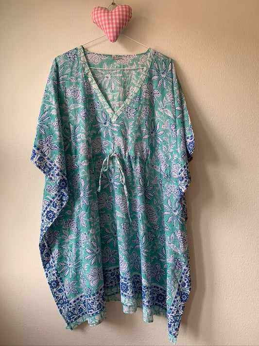 Block Print Poncho - Sanjanaandme 