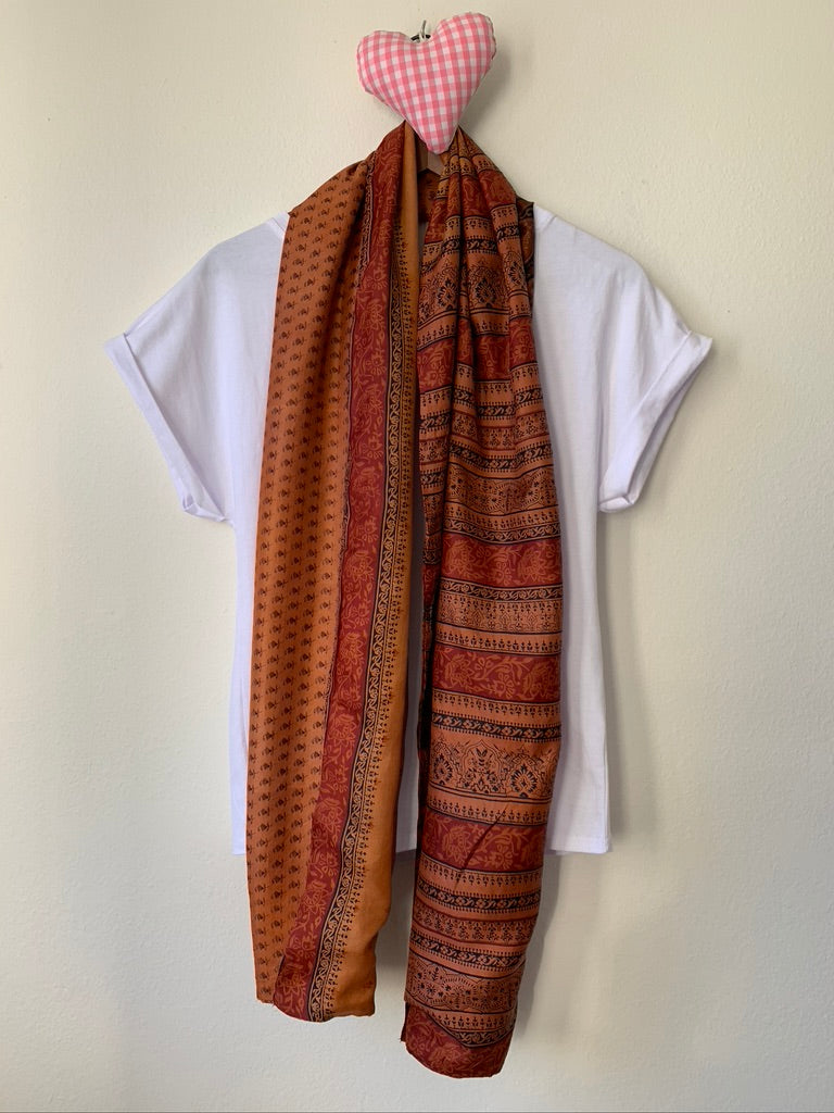 Vintage Silk  Scarf - Sanjanaandme 