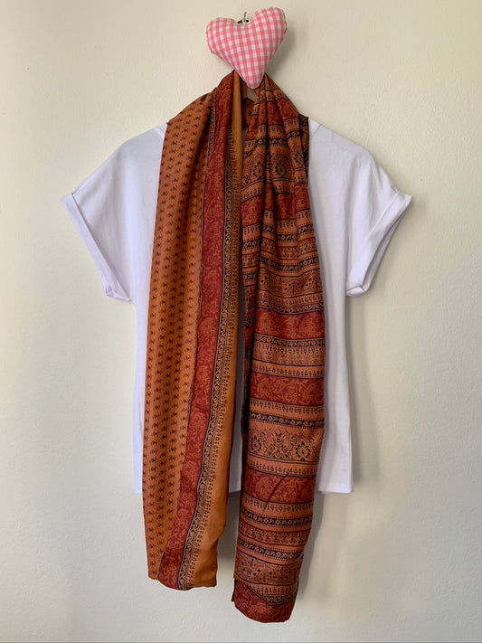 Vintage Silk  Scarf - Sanjanaandme 