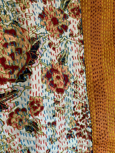 Kimono Vintage Silk Kantha Jacket - Sanjanaandme 