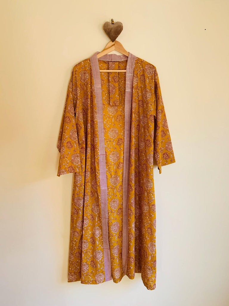 Block Print Kimono - Sanjanaandme 