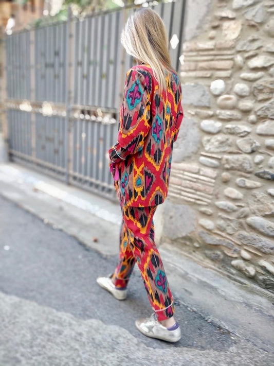 Ikat Print Pijama