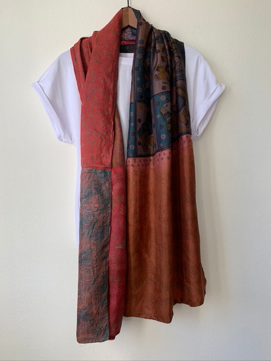 Vintage Silk  Scarf - Sanjanaandme 