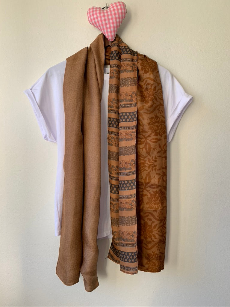 Vintage Silk  Scarf - Sanjanaandme 
