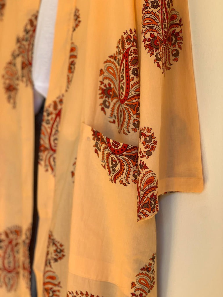 Block Print Kimono - Sanjanaandme 