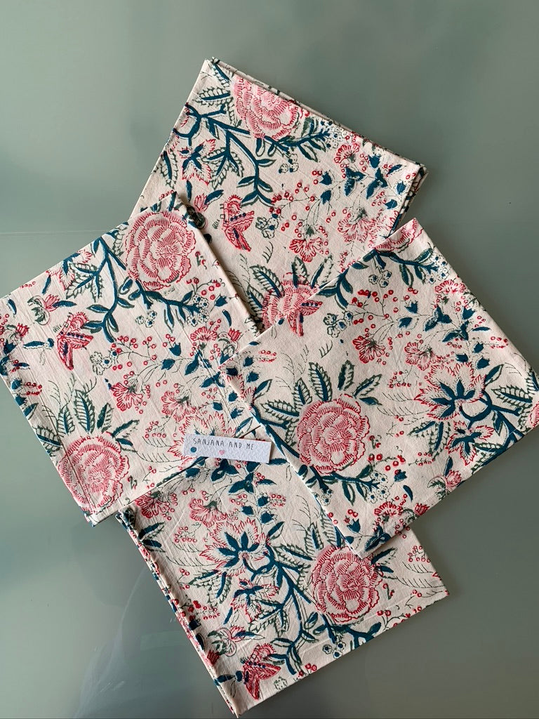 Block Print Napkins - Sanjanaandme 