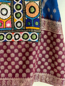 Vintage Silk Sari Top - Sanjanaandme 