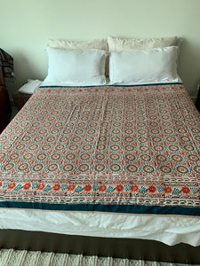 Block Printed Cotton Dohar Comforter - Sanjanaandme 