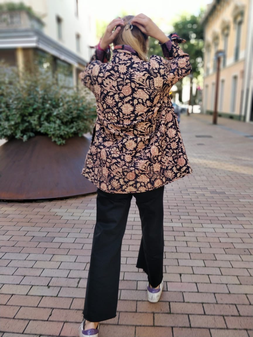 Block Print Quilted Kimono
