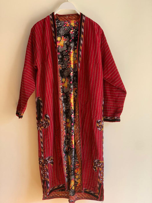 Vintage Turkish Red Coat - Sanjanaandme 