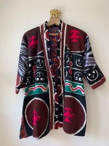Vintage Suzani Ikat Kimono Jacket