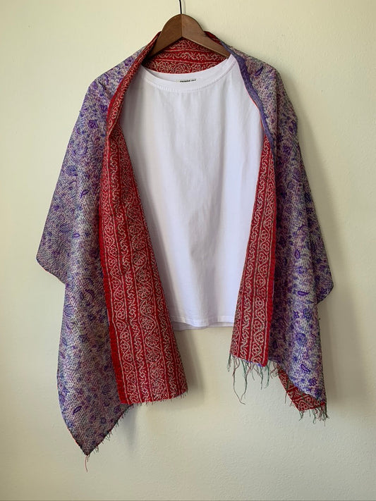 Vintage Silk Kantha Scarf - Sanjanaandme 