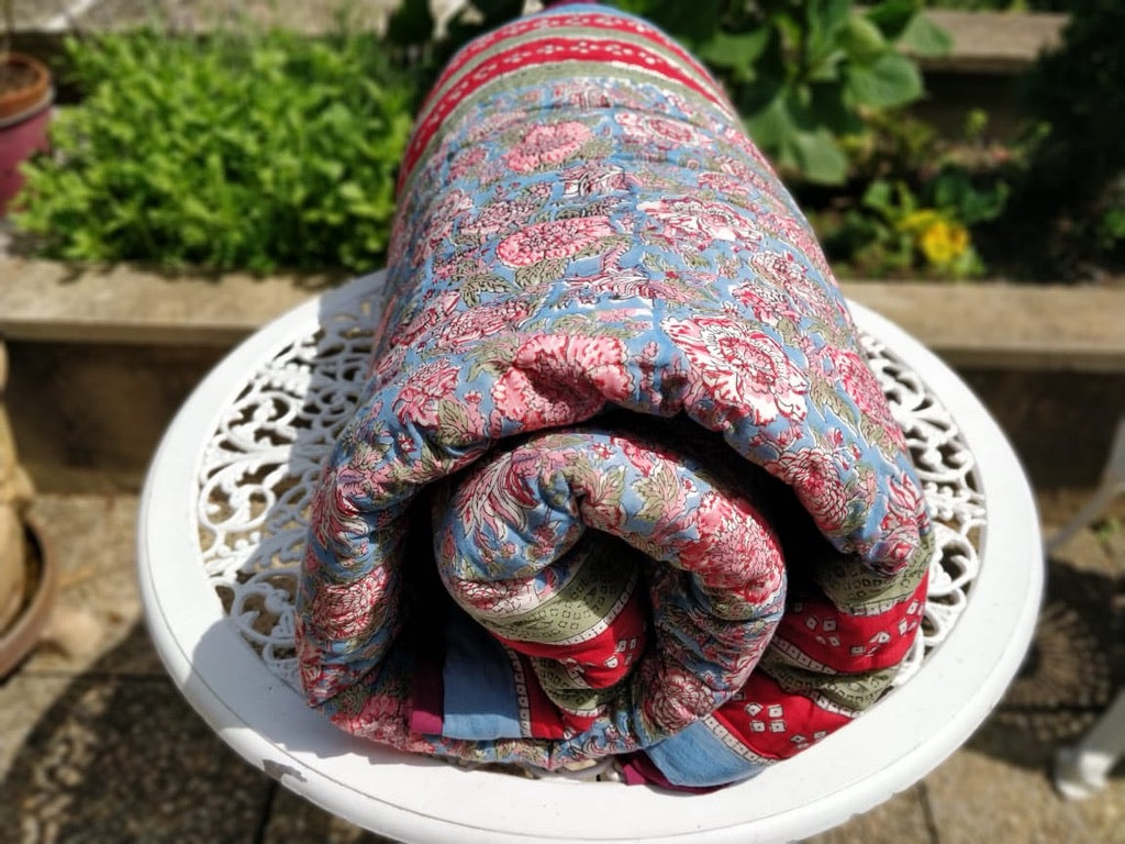 Block Print Quilt - Sanjanaandme 