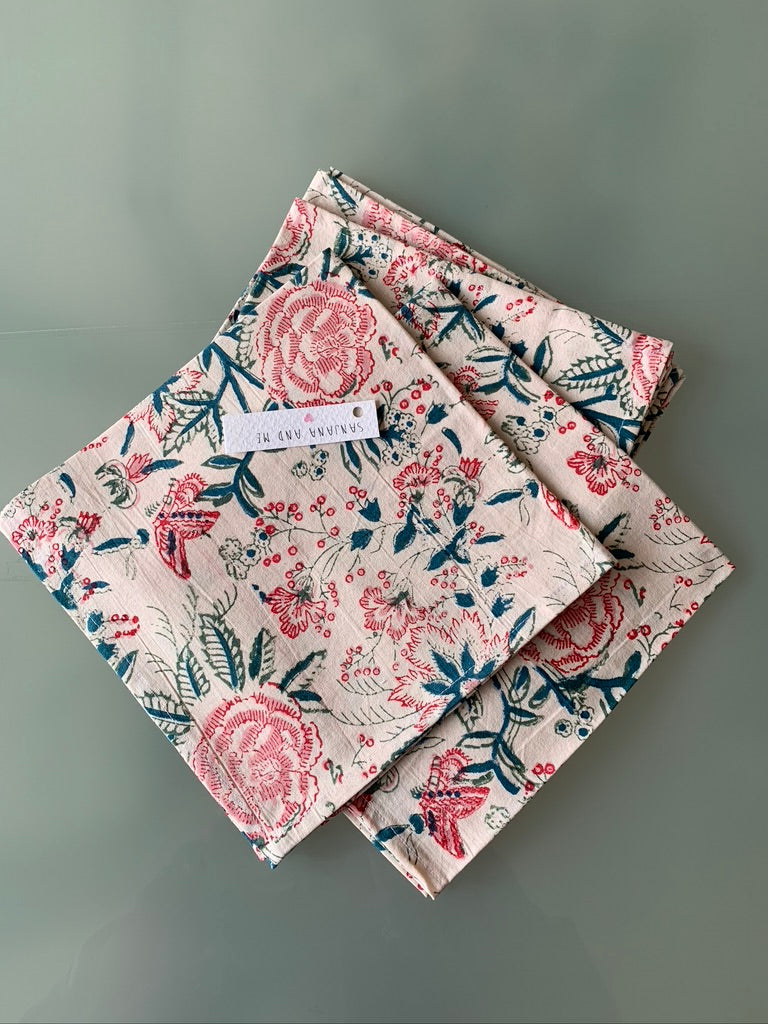 Block Print Napkins - Sanjanaandme 