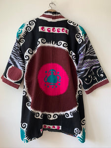 Vintage Suzani Ikat Kimono Jacket