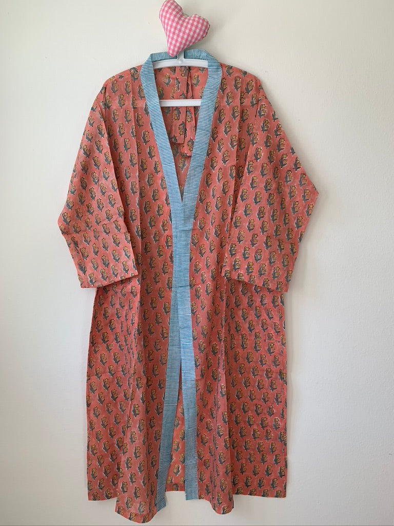 Block Print Kimono - Sanjanaandme 